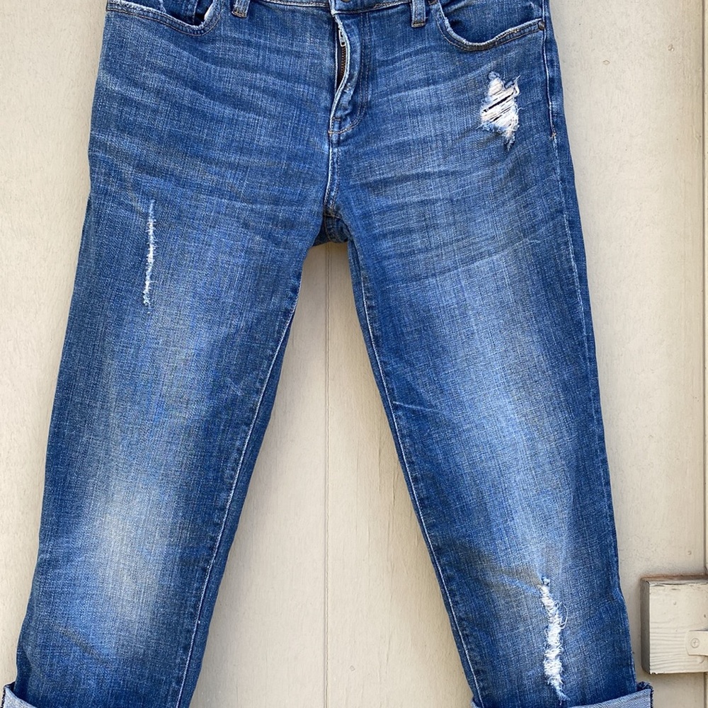 Anthropologie Distressed Cropped Boyfriend Jeans - Picture 2 of 5
